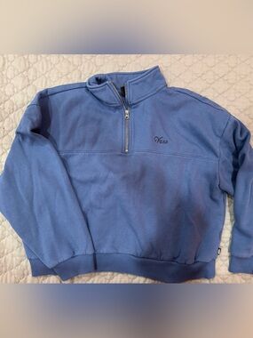 Vans Womens Light Blue Half-Zip Sweater